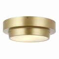 Safavieh 16.5 in. Lauis 2-Light Gold Iron Flush Mount, Gold FLU4066A